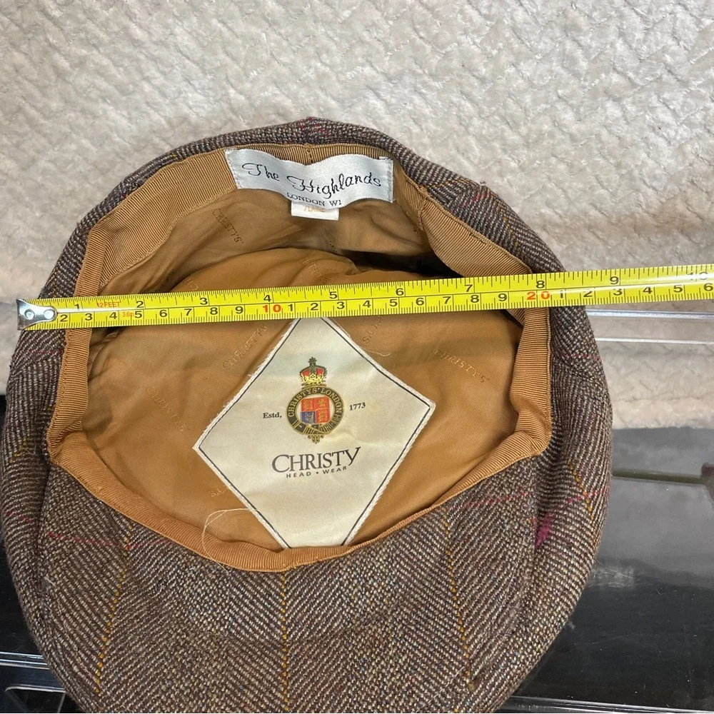 Christy Headwear London Balmoral Cap Brown Tweed Plaid‎